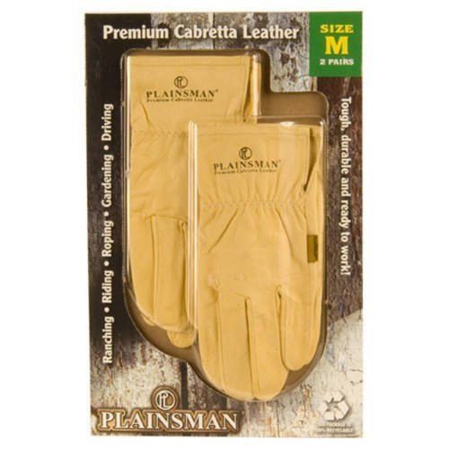 Plainsman Cabretta Leather Gloves - Medium - 2 Pair