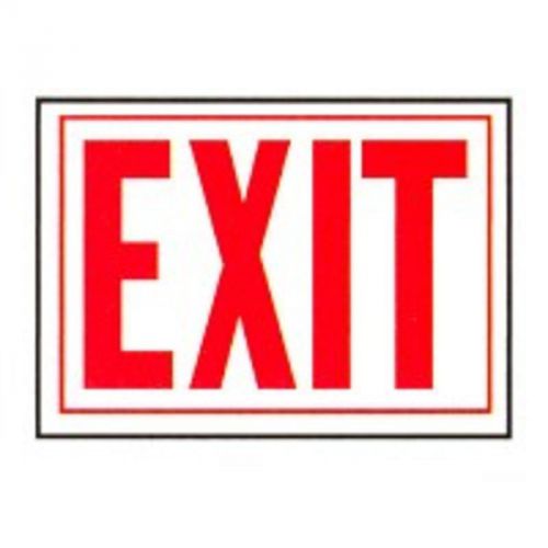 Sign id exit 14in 10in red wht hy-ko products metal signs ss-2w white aluminum for sale
