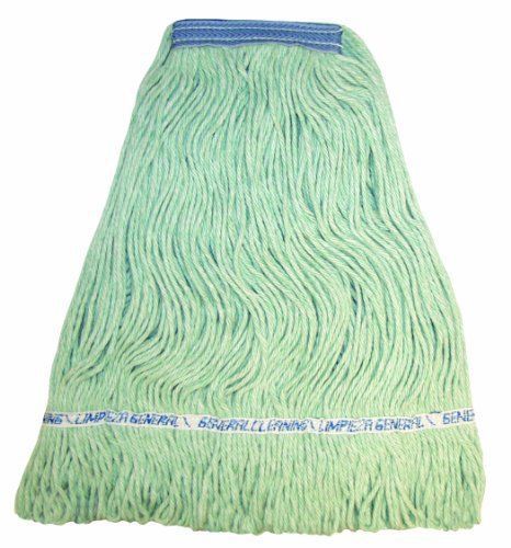 Wilen A11311, E-Line Looped End Wet Mop, Small, 1-1/4&#034; Tape Band, Green Case of
