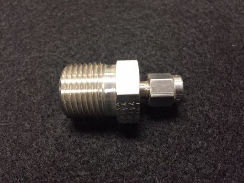 2MSC8N-SS Parker Male Connector, 1/8 Tube Fitting x 1/2-14 MNPT