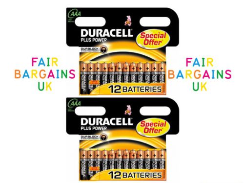 24 x Duracell AAA Power Duralock 1.5V Alkaline Batteries Expiry 2023 LR03