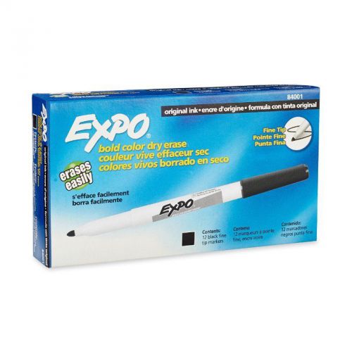 Expo Original Dry Erase Markers, Fine Point, 12-Pack, Black