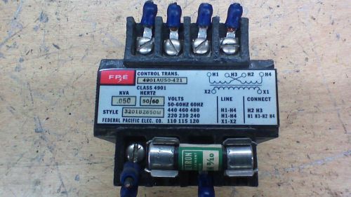 FPE 4901AU50-421 control transformer .050 KVA         5E