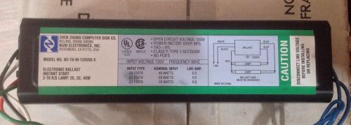 Zhen zhong computer n2-t8-in-120v60 a electronic ballast 2-t8 r/s 25w, 32w .40w for sale