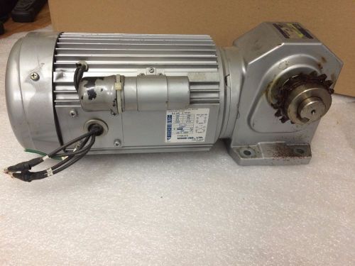 Nissei fc-t2 single phase induction motor 4 poles 0.4kw gtr h2lm gear box used for sale