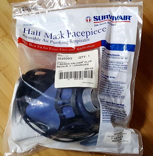 Survivair valuair half mask facepiece respirator tseries reusable air purifying for sale