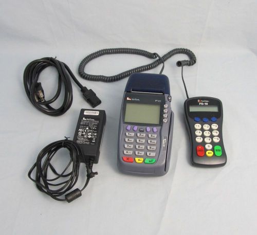 Verifone vx570 credit card terminal + power adapter + first data fd-10 pin pad for sale