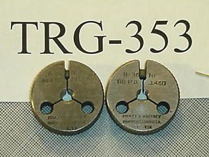 Thread Ring Gage Set 8-36 NF GO &amp; NOGO TRG-353