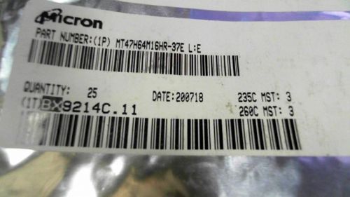 2-pcs micron mt47h64m16hr-37e l:e 47h64m16hr37 mt47h64m16hr37ele for sale