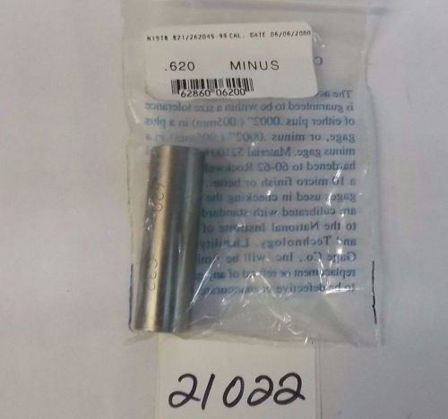 .620 +.0000&#034; / -.0002&#034; GAGE PIN USA MADE ***NEW*** PIC#21022