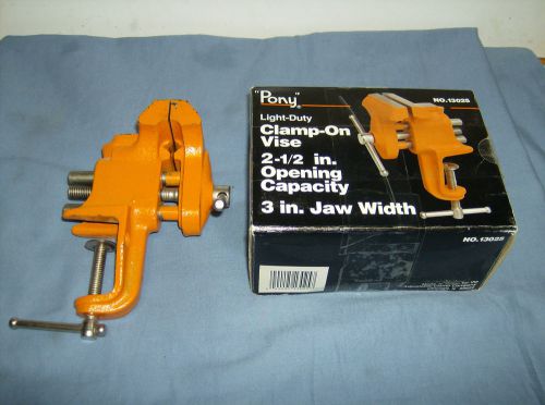 Used pony clamp-on vise 2.5” jaw opening no. 13025 excellent condition for sale