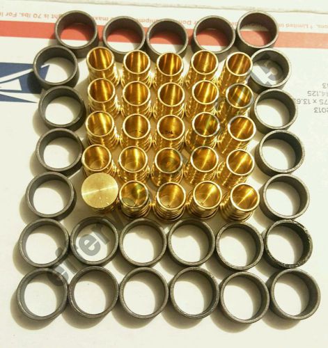 (25) 1/2&#034; pex plugs - brass crimp fittings (25) 1/2&#034; crimp rings for sale