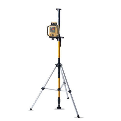 Topcon rl-h4c self-leveling rotary grade laser w telescoping laser pole &amp; rod for sale