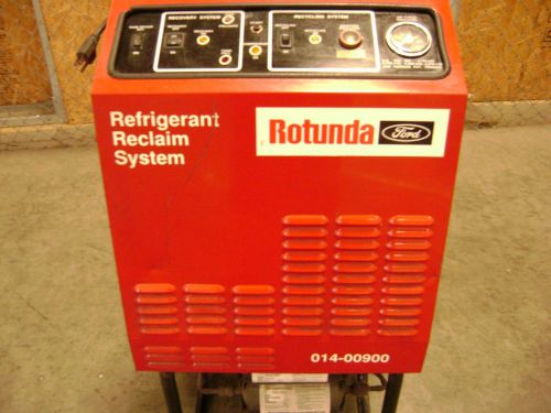 Rotunda Refrigerant Reclaim System 014-00900 Complete w/Tank