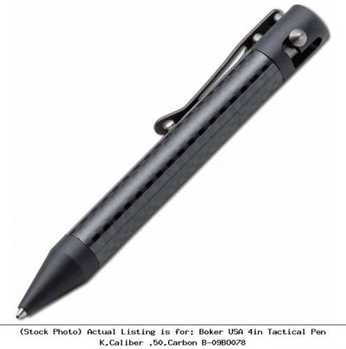 Boker USA 4in Tactical Pen K,Caliber .50,Carbon B-09BO078