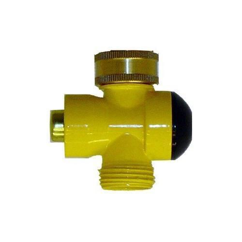 QVS 003307 Push Button Straight Shut-Off Valve, Yellow New