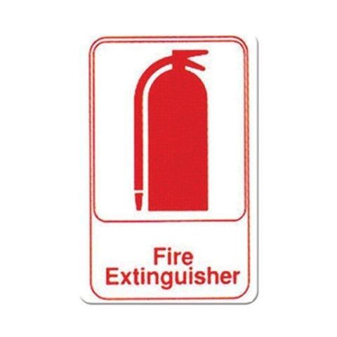 Winco sgn-682w, information sign, &#034;fire extinguisher&#034;, 6&#034; x 9&#034;, white for sale