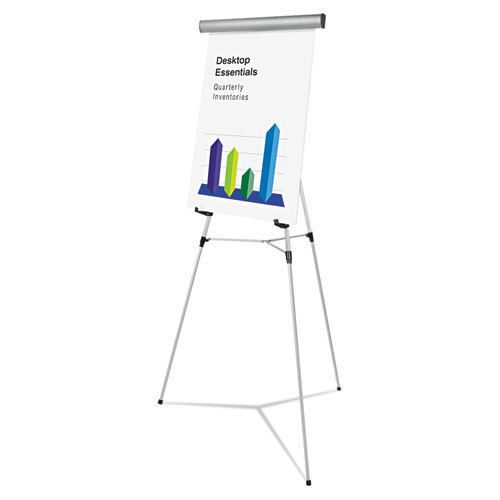 Heavy duty presentation easel, 69&#034; maximum height, metal, silver for sale