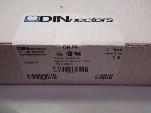 LOT OF 25 (UNOPENED BOX) DINnectors S 10H Euro S10-5H 750V 600V NOS 43480 H