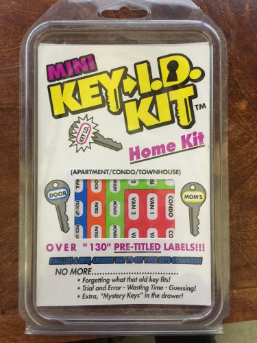 New! mini key id home kit 130 plus pre-titled labels! for sale