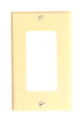 Leviton 80401-I 1-Gang Decora/GFCI Device Decora Wallplate - Ivory