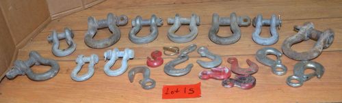 10 MPS Bethea 60K &amp; others clevis pin shackles + hooks logging rigging tool lot