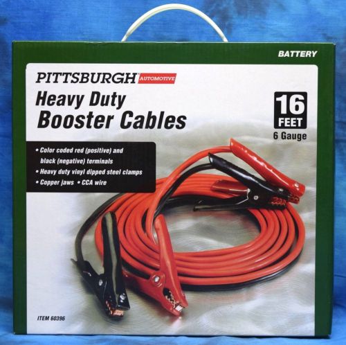 Heavy duty 16 ft 6 gauge booster cable jumping cables  jumper  auto new 60396 for sale