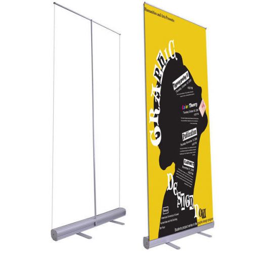 33&#034; x 79&#034; economy rollup retractable banner stand 1349 for sale