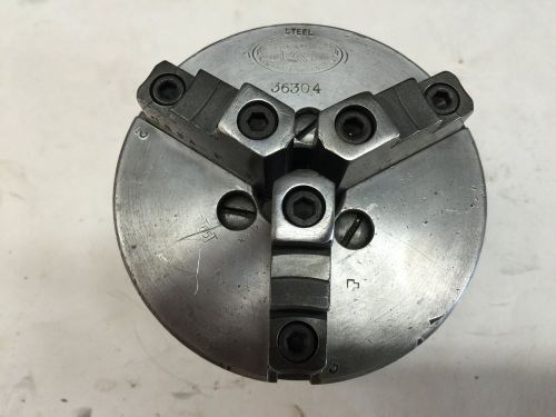 Union mfg. co. steel 3 jaw chuck-one piece reversible jaws with 2 1/4&#034;-8 thread for sale