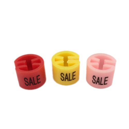 20pcs colored hanger sizer garment markers &#034;sale&#034;plastic size marker tags for sale