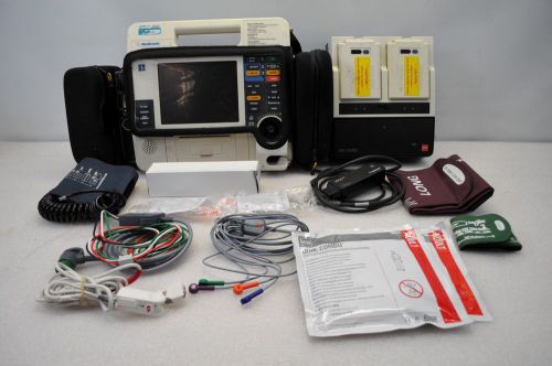 Lifepak 12 BIphasic 12-Lead NIBP SpO2 CO2 AED Pacing w Charger + 4 Batteries