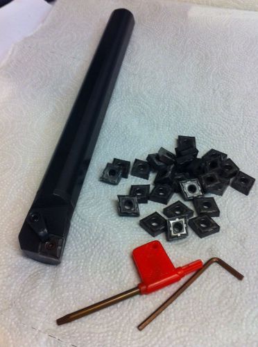 1&#034;  LATHE BORING BAR WITH 25 INSERTS CNMG