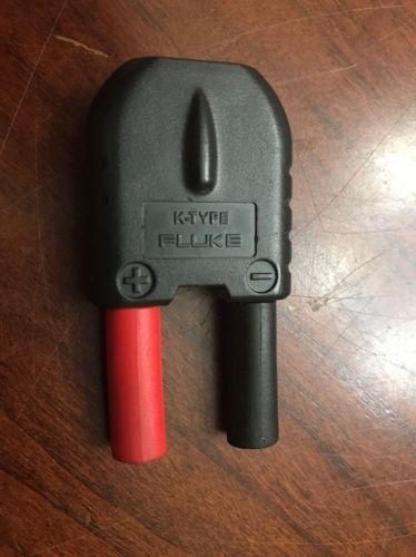 Fluke 80ak-a thermocouple adapter, dual banana - k-type mini-connector for sale