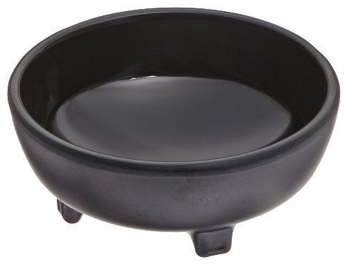 Carlisle 087303 Melamine Molcajete Ramekin, 3- oz. Capacity, 1.50 x 3.75&#034;, Black