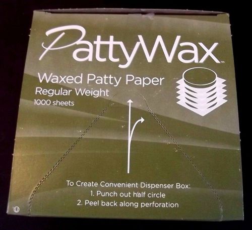 Patty Wax Hamburger Patty Paper 5 1/2 x 5 1/2 1000 Sheets 050550 USDA Approved