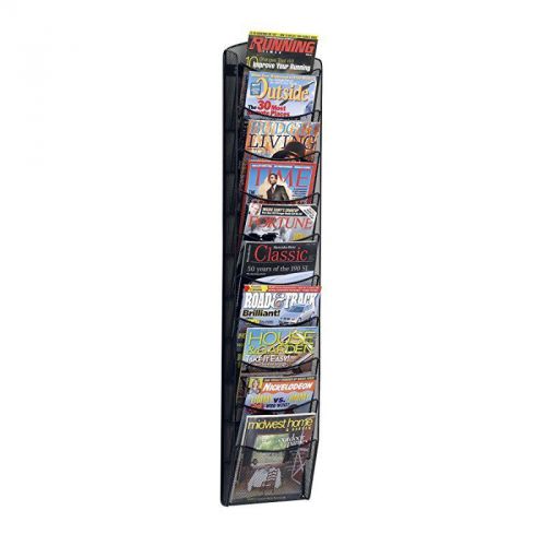 Safco Products 5579BL Onyx Mesh Magazine Wall Rack, 10 Pocket , Black