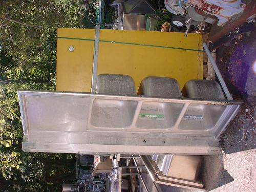 3 bay stainless steel sink  eagle 414 16 3 24r for sale