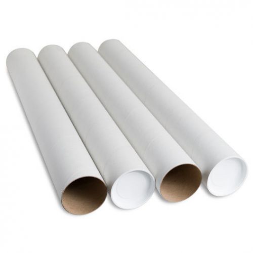 (25) White Mailing Shipping Tubes. Heavy Duty Cardboard 17.5&#034; x 1.5&#034;