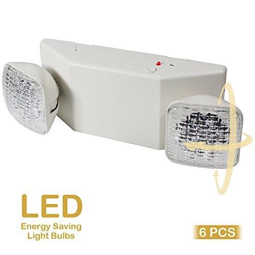 eTopLighting 6pcs x LED Emergency Exit Light - Standard Square Head UL924,