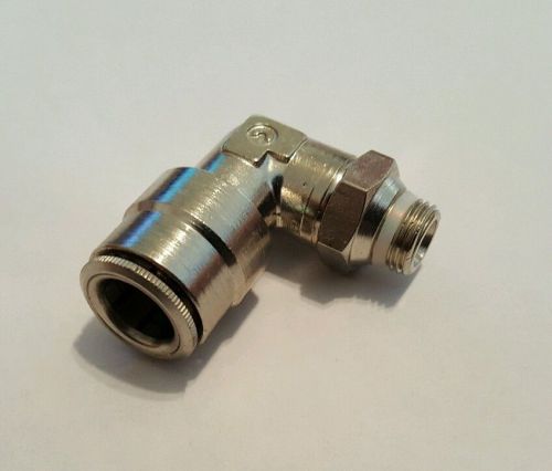Camozzi pneumatic push lock 90 adapter p6520 06-02 pk of 1pc  3/8&#034; od x 1/8&#034; npt for sale