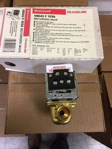 Honeywell v8043f1036 3/4-inch sweat zone valve with screw terminals and end swit for sale