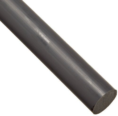 Small Parts PVC (Polyvinyl Chloride) Round Rod, Opaque Gray, Standard Tolerance,