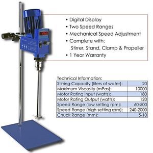 Digital overhead laboratory stirrer for sale