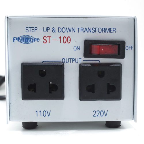 Philmore ST-100 100 watts 110 to 220 VAC Step Up and Step Down Transformer