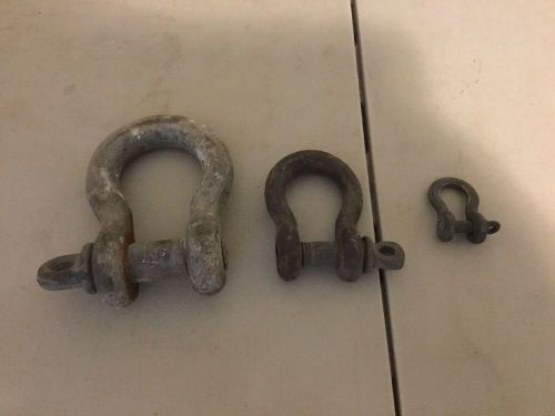 Collection Of 3 Vintage Clevis Shackles