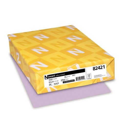 Neenah Exact Vellum Bristol 67 lb 8.5 x 11 Inches 250 Sheets Orchid