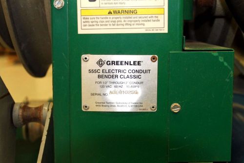 Greenlee Electric Pipe Bender     Model  555