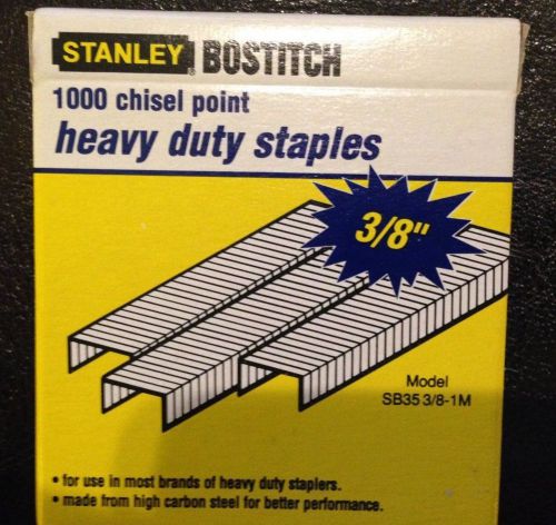 Bostitch heavy duty 3/8&#034; high carbon steel staples model sb35 3/8-1m box of 1000 for sale