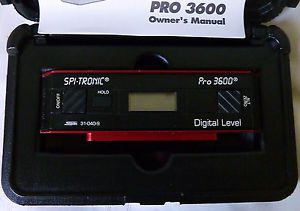 Spi-tronic 31-040-9 pro 3600 digital level in case with manual for sale
