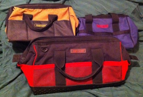 Lot of 3 new (wot) craftsman tool/ tote bags -18&#034;, 12&#034;, 12&#034; for sale